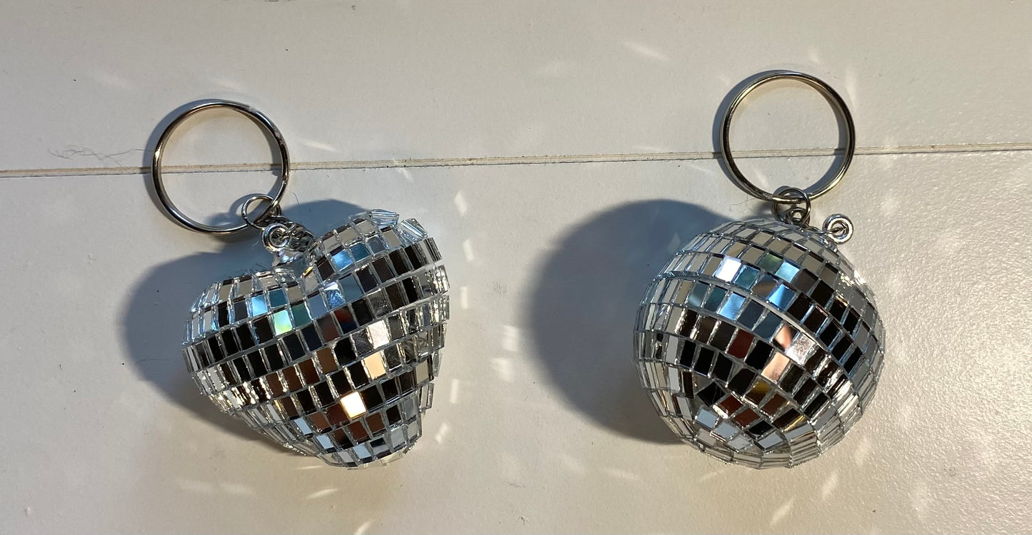 Disco ball keychain