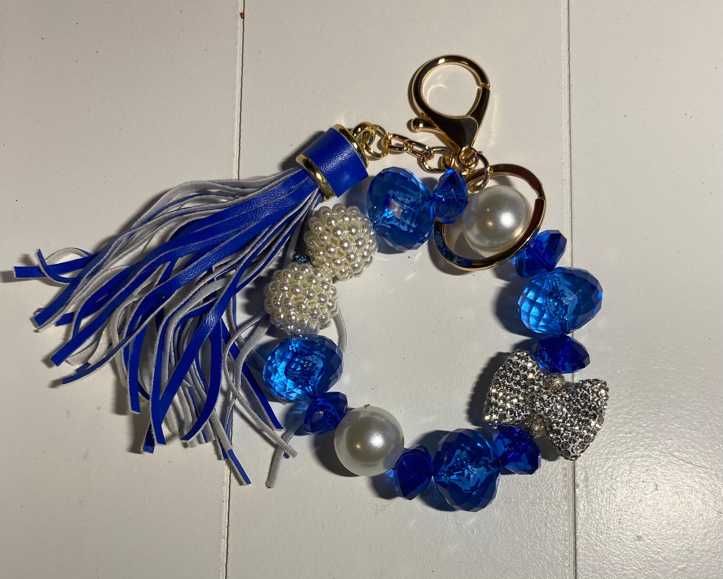 Dark blue beaded bracelet