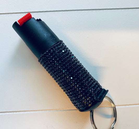 Bling black pepper spray