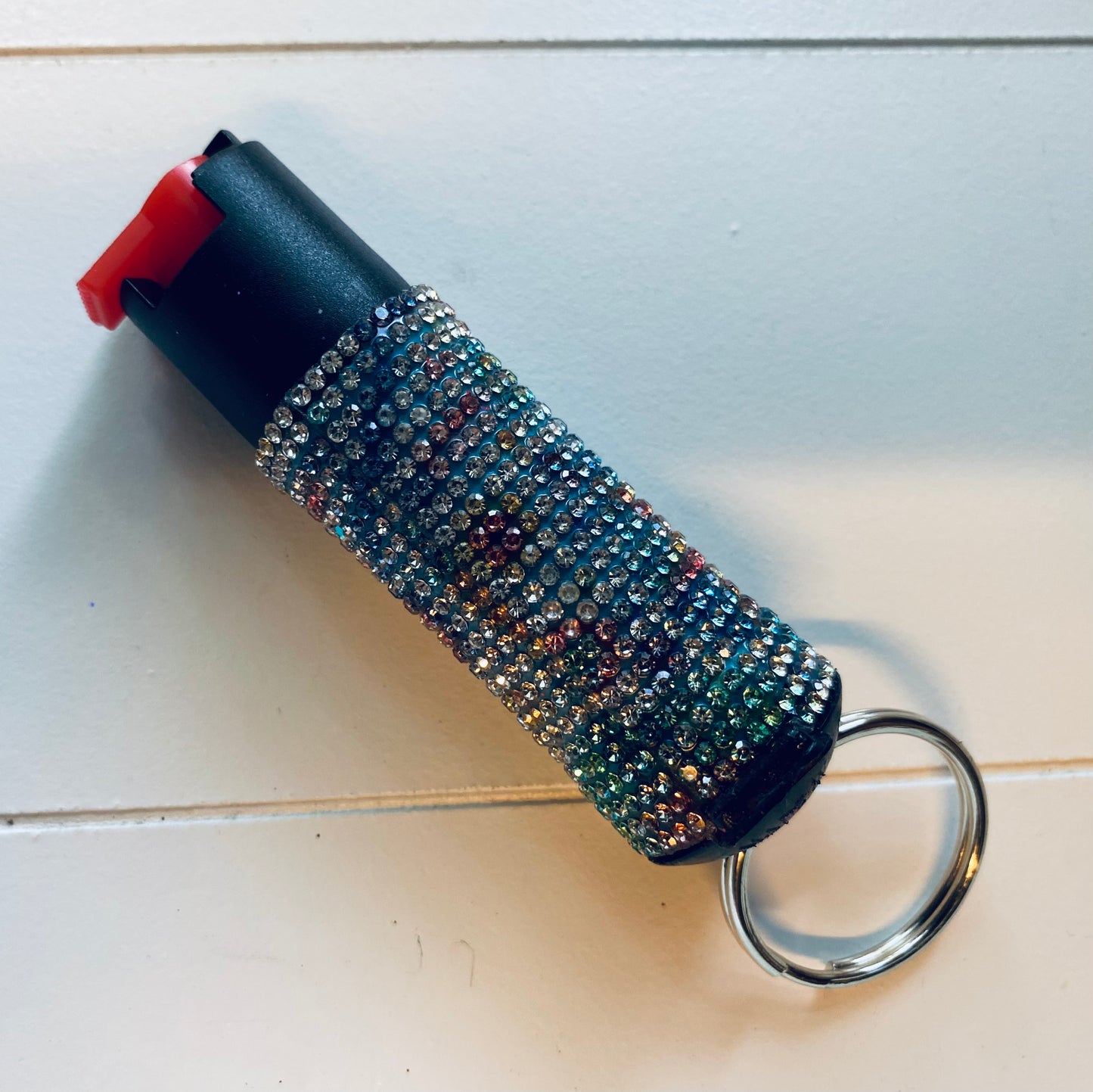 Flower print bling pepper spray