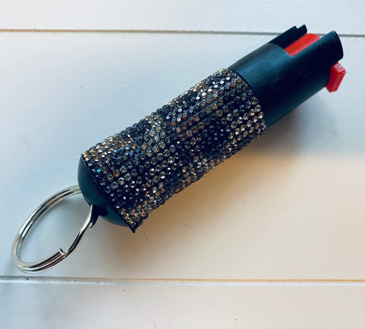 Leopard print bling pepper spray