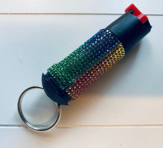 Rainbow bling peered spray