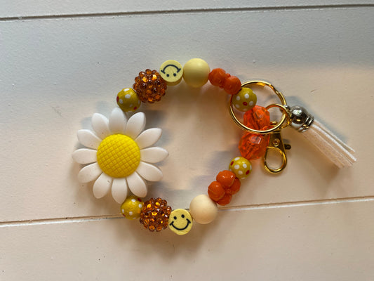 Kids sunflower keychain bracelet